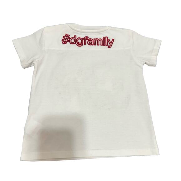 DOLCE & GABBANA Baby 12-18 Months #dgfamily Appliqué T-Shirt Short Sleeve White - Picture 5 of 13